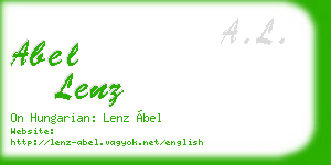 abel lenz business card